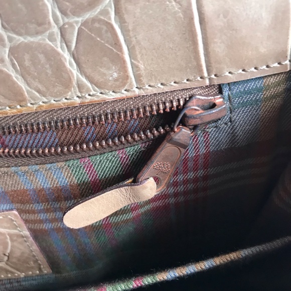 Mulberry Croc Print Tan Leather Shoulder Bag - Picture 7 of 8